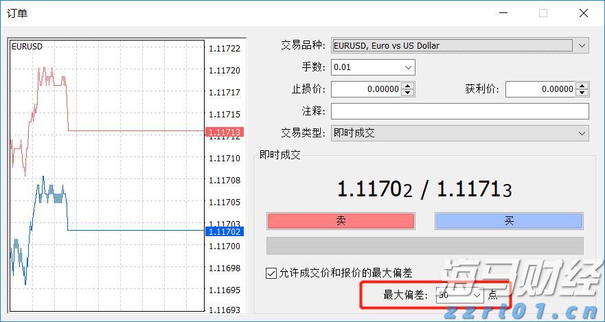 福汇MT4下单最大偏差是干什么的