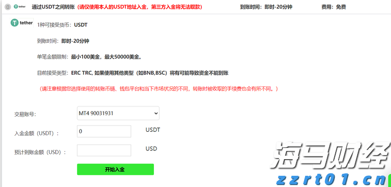 IC MARKETS USDT入金流程